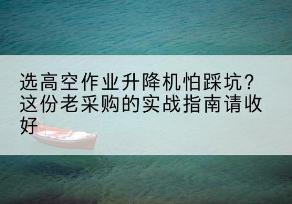 高陵高空作业升降机厂家推荐-选高空作业升降机怕踩坑？这份老采购的实战指南请收好