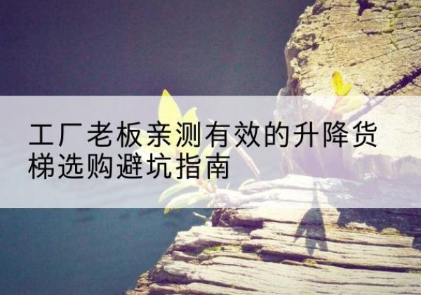 高陵升降货梯怎么选-工厂老板亲测有效的升降货梯选购避坑指南